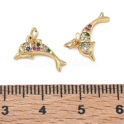 Ocean Brass Micro Pave Colorful Cubic Zirconia Pendants CU-CBAF3CF-02F-02-1