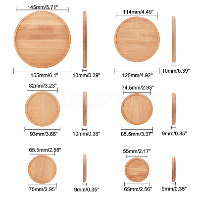 Bamboo Round Plant Saucer AJEW-GA0001-97-1