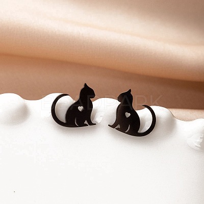 Stainless Steel Small Animal Stud Earrings for Women PW-WG5B49B-28-1