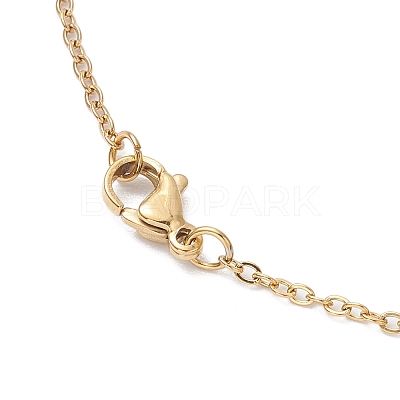 Natural Paua Shell Pendant Necklaces NJEW-JN05141-04-1