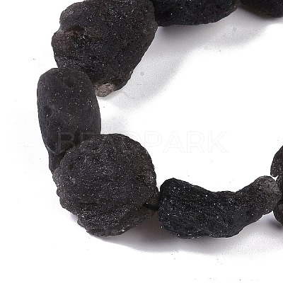 Natural Tektite Beads Strands G-Q164-F03-01-1