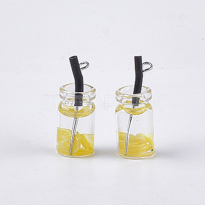 Glass Bottle Pendants CRES-N017-06D-1