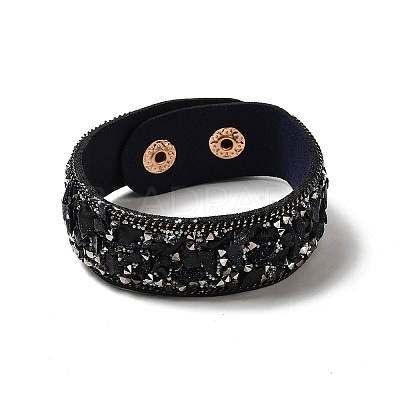 Faux Suede Snap Cord Bracelet BJEW-F428-15-1