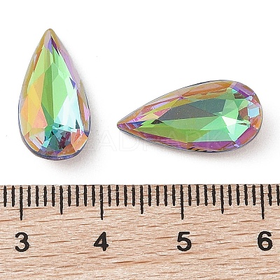 Glass Rhinestone Cabochons RGLA-L029-04B-SPLA-1