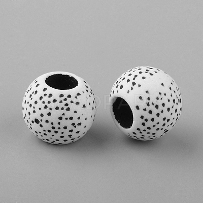 Imitation Bodhi Acrylic Beads X-OACR-S014-02-1