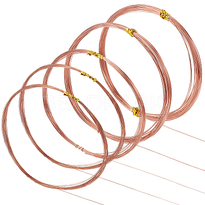 5 Rolls 4 Style Bare Copper Craft Wire CWIR-BC0001-43B-1