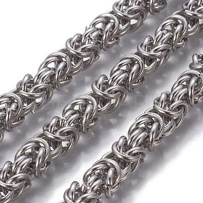 Tarnish Resistant 304 Stainless Steel Byzantine Chains CHS-P007-07P-01-1