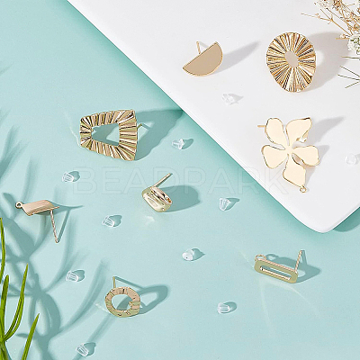 Brass Stud Earring Findings KK-BC0002-24-1