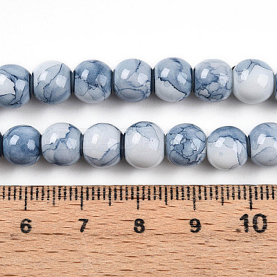Baking Paint Glass Beads X1-DGLA-N003-8mm-C07-1