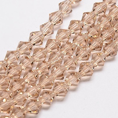 Imitate Austrian Crystal Bicone Glass Beads Strands LS-GLAA-F029-6x6mm-12-1