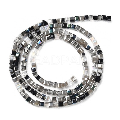Electroplate Glass Beads Strands GLAA-P056-02A-1