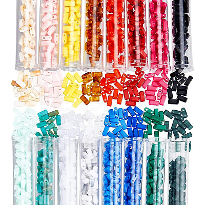 672~800pcs 16 Colors Opaque Acrylic Slide Charms OACR-NB0001-48-1