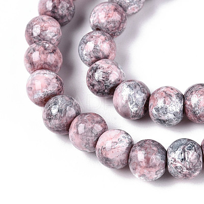 Baking Paint Glass Beads Strands X-DGLA-N016-6mm-03-1