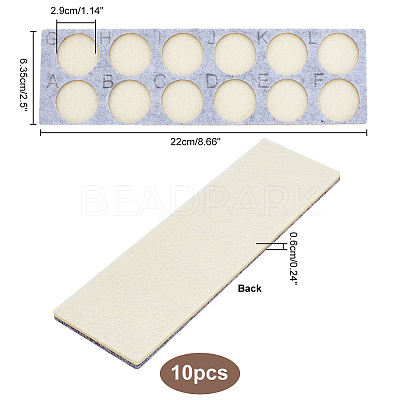 12-Hole Felt Bead Design Boards TOOL-WH0127-38B-1