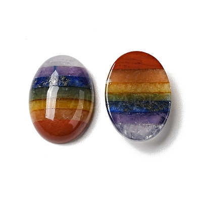 Chakra Natural Mixed Gemstone Cabochons G-F724-01A-1