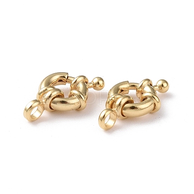 Eco-friendly Brass Spring Ring Clasps KK-D082-02G-A-1