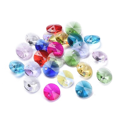 180Pcs 12 Colors Birthstone Charms Glass Charms RGLA-ZZ0001-01-8mm-1