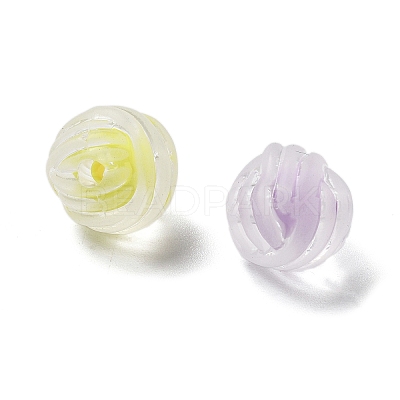 Frosted Transparent Acrylic Beads OACR-A032-32-1