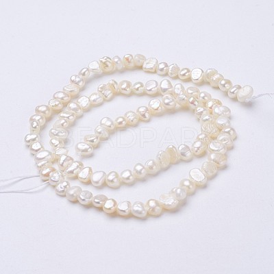 Natural Cultured Freshwater Pearl Beads Strands PEAR-P002-44-1