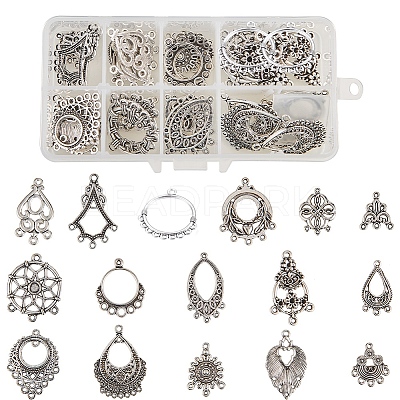 Tibetan Style Alloy Chandelier Components TIBE-SC0001-04AS-1