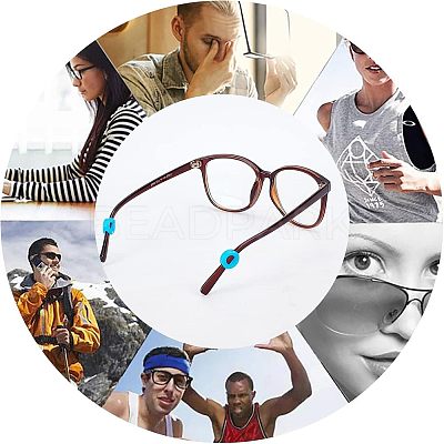 17 Pairs 17 Style Silicone Eyeglasses Ear Grip SIL-NB0001-08-1
