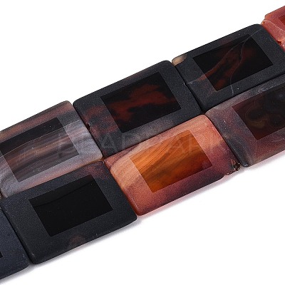 Dyed Natural Agate Beads Strands G-T144-25B-03-1