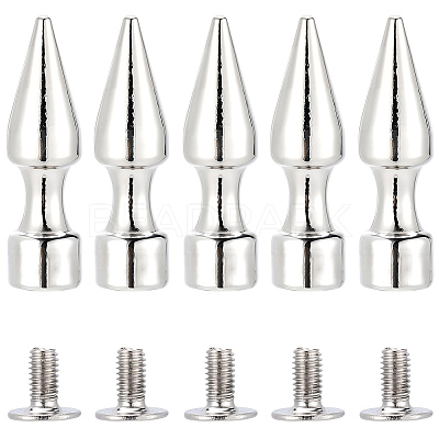 20Pcs Zinc Alloy Spikes Screwback Studs FIND-GF0008-53A-1
