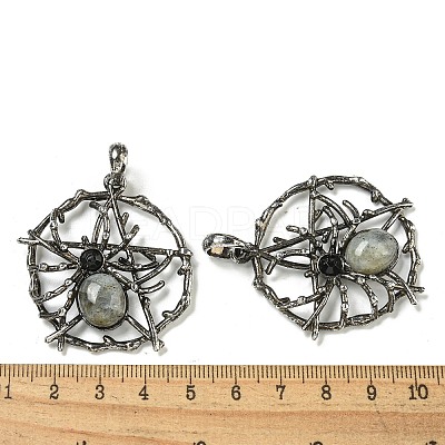 Natural & Synthetic Mixed Gemstone Pendants G-P547-05AS-1