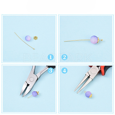 Brass Ball Head Pins KK-YW0004-03C-G-1