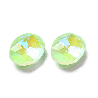 Mocha Fluorescent Style Glass Rhinestone Cabochons X-GGLA-M005-01A-214MK-1