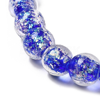 Handmade Dichroic Foil Glass Beads Strands DICH-U001-06A-1