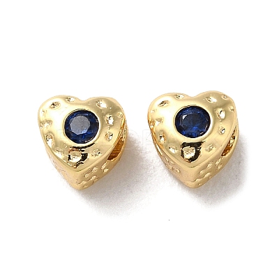 Valentine's Day Brass Micro Pave Cubic Zirconia Beads LS-KK-P256-10G-03-1