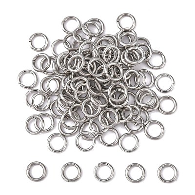 Tarnish Resistant 304 Stainless Steel Open Jump Rings STAS-Q186-02-6x1mm-1