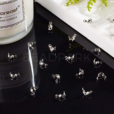 Tarnish Resistant Stainless Steel Bead Tips X-STAS-R061-05-1
