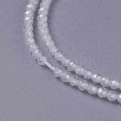 Cubic Zirconia Beads Strands X-G-F596-48I-3mm-1