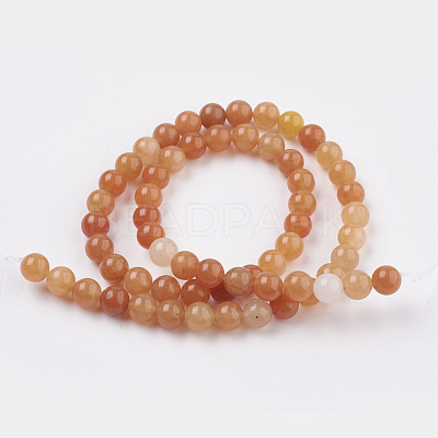 Natural Red Aventurine Beads Strands GSR023-1