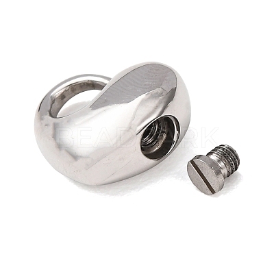 Non-Tarnish Openable 316L Surgical Stainless Steel Memorial Urn Ashes Pendants BOTT-PW0002-012A-P-1