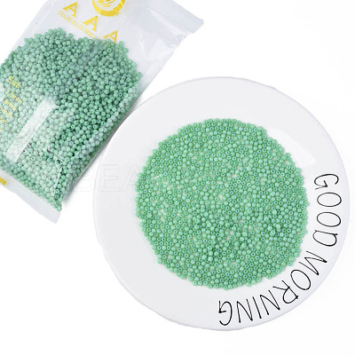 6/0 Imitation Jade Glass Seed Beads SEED-N004-006-15-1
