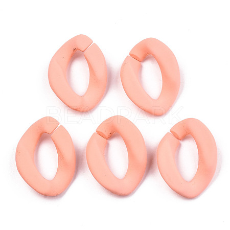 Opaque Spray Painted Acrylic Linking Rings X-OACR-S036-001A-I13-1