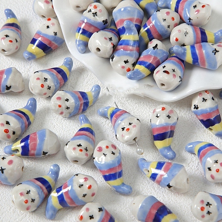 Pearlized Handmade Porcelain Beads PW-WGB7F21-03-1