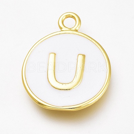 Brass Enamel Pendants KK-H103-01U-G-1