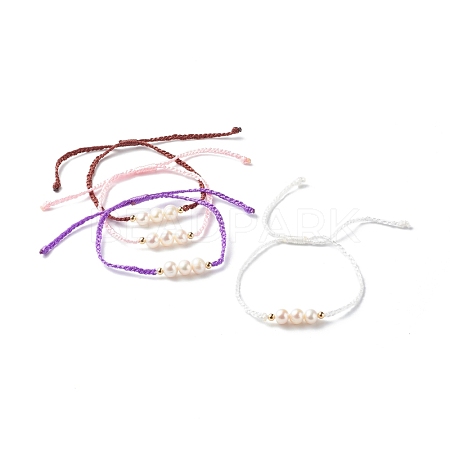 Adjustable Nylon Thread Cord Bracelets for Kids BJEW-JB06530-1
