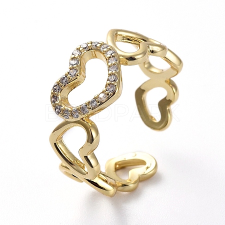 Adjustable Cubic Zirconia Rings RJEW-G096-15G-1