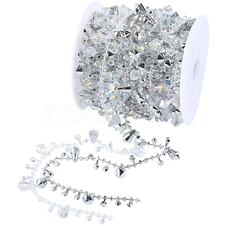 1 Roll Plastic Diamond Beaded Trim OCOR-SP0001-12A-1