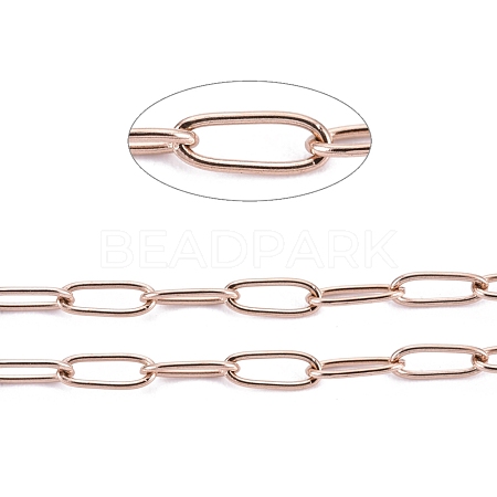 Ion Plating(IP) 304 Stainless Steel Paperclip Chains CHS-F010-01B-RG-01-1