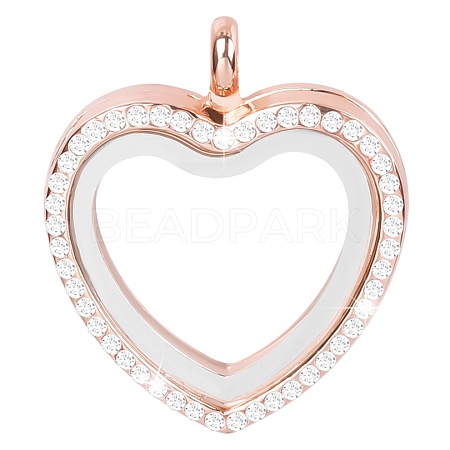 Alloy & Glass Floating Locket Pendants PW23032039666-1