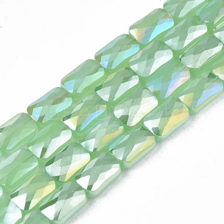 Electroplate Glass Beads Strands EGLA-N002-25-E01-1