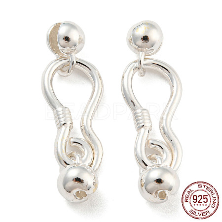 925 Sterling Silver S-Hook Clasps STER-Q191-07B-S-1