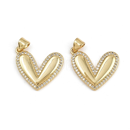 Brass Micro Pave Cubic Zirconia Pendants ZIRC-I367-07G-12-1