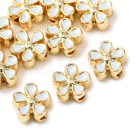 Brass Enamel Beads KK-L179-05G-1